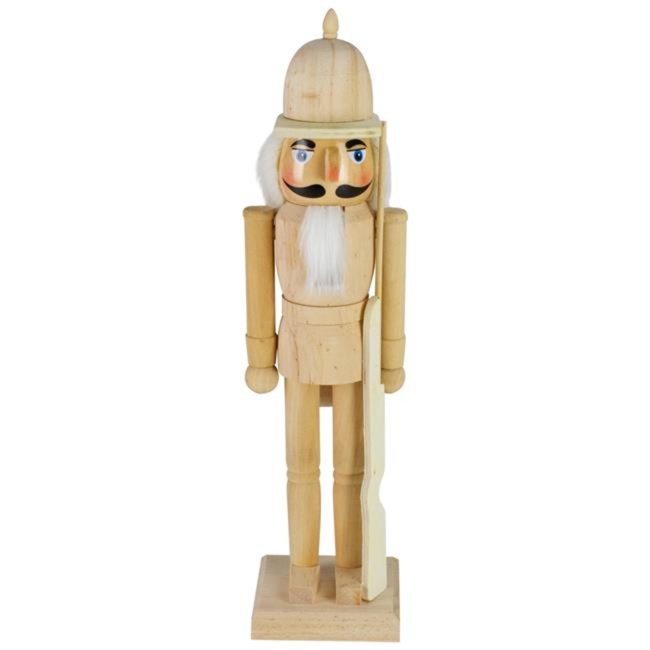 Northlight 34851144 15 in. Unfinished Paintable Wooden Christmas Nutcracker with Rifle